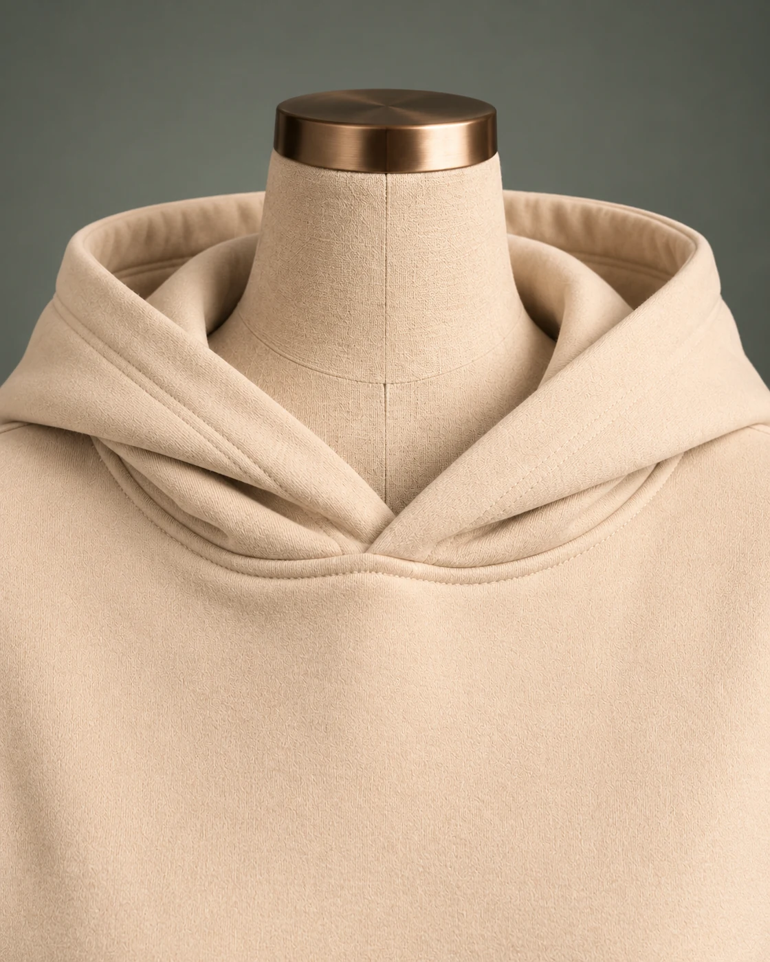 Hood worn on the mannequin