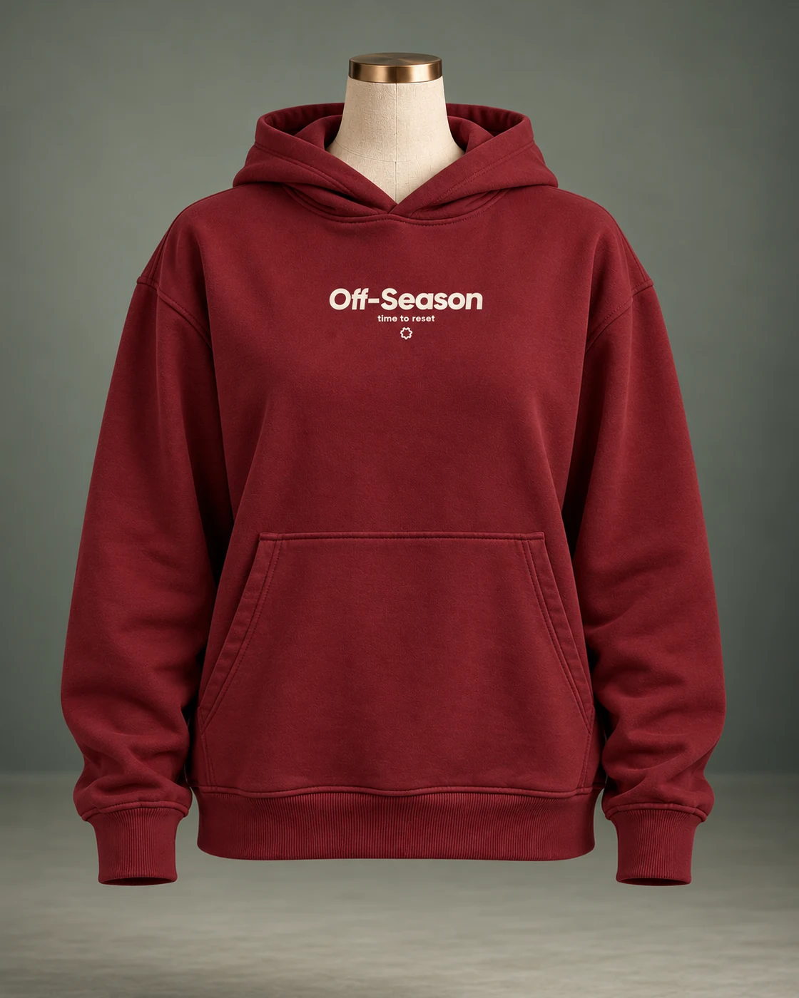 Sudadera rojo tomate con capucha, vista frontal